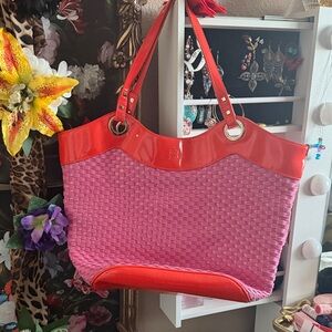 Stylish Pink and Red Women's Tote Bag
